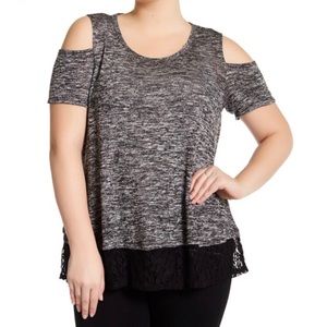 H.I.P. – Short Sleeve Cold Shoulder Sweater EUC